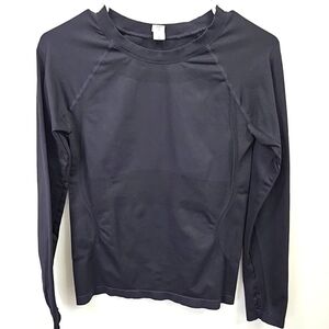 Womens Long Sleeve Athletic Shirt Large Black